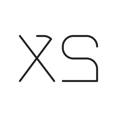 xs ilk harf vektör logo simgesi