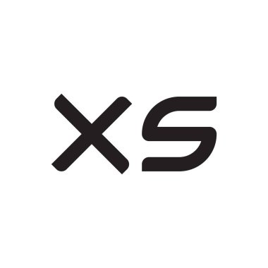 xs ilk harf vektör logo simgesi