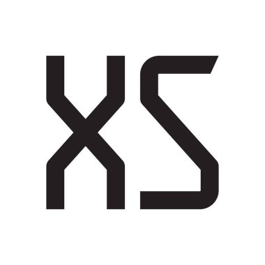 xs ilk harf vektör logo simgesi