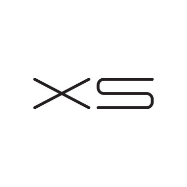 xs ilk harf vektör logo simgesi