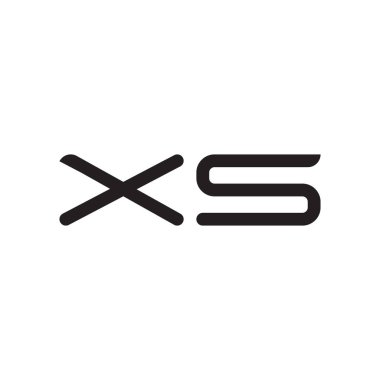 xs ilk harf vektör logo simgesi