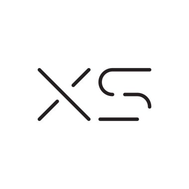 xs ilk harf vektör logo simgesi