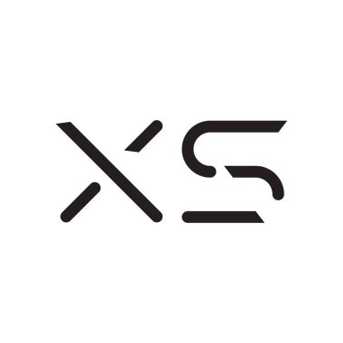 xs ilk harf vektör logo simgesi
