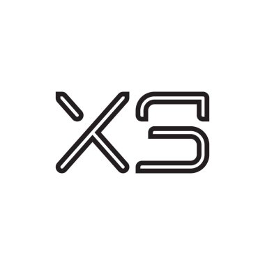 xs ilk harf vektör logo simgesi