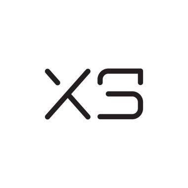 xs ilk harf vektör logo simgesi