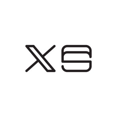 xs ilk harf vektör logo simgesi