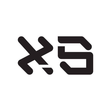 xs ilk harf vektör logo simgesi