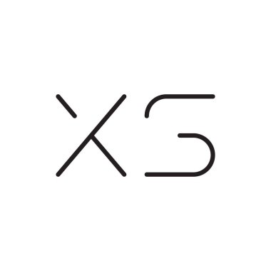 xs ilk harf vektör logo simgesi