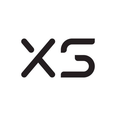 xs ilk harf vektör logo simgesi