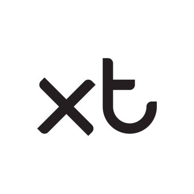 xt ilk harf vektör logo simgesi