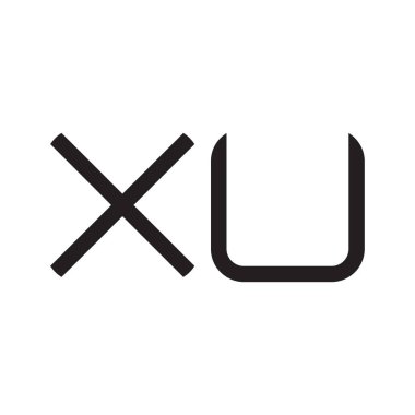 xu ilk harf vektör logosu simgesi