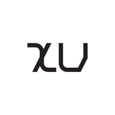 xu ilk harf vektör logosu simgesi