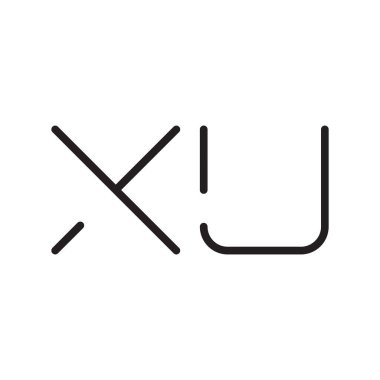 xu ilk harf vektör logosu simgesi