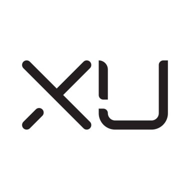 xu ilk harf vektör logosu simgesi