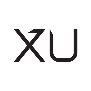 xu ilk harf vektör logosu simgesi