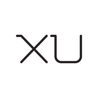 xu ilk harf vektör logosu simgesi