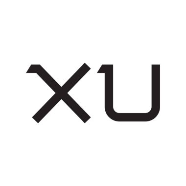 xu ilk harf vektör logosu simgesi