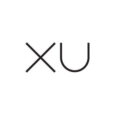 xu ilk harf vektör logosu simgesi