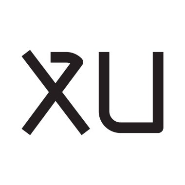 xu ilk harf vektör logosu simgesi