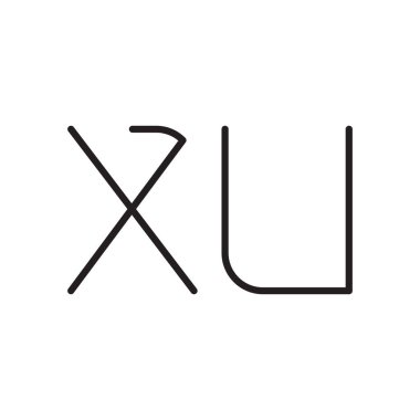 xu ilk harf vektör logosu simgesi