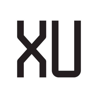 xu ilk harf vektör logosu simgesi