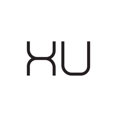 xu ilk harf vektör logosu simgesi