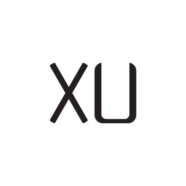 xu ilk harf vektör logosu simgesi