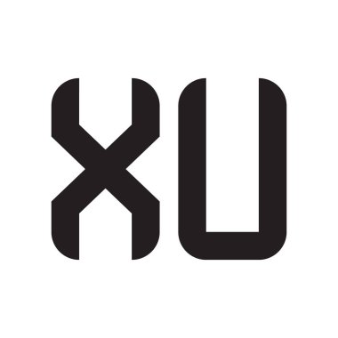 xu ilk harf vektör logosu simgesi