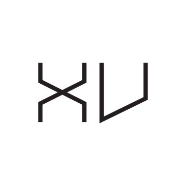 xu ilk harf vektör logosu simgesi