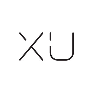 xu ilk harf vektör logosu simgesi