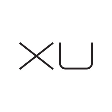xu ilk harf vektör logosu simgesi