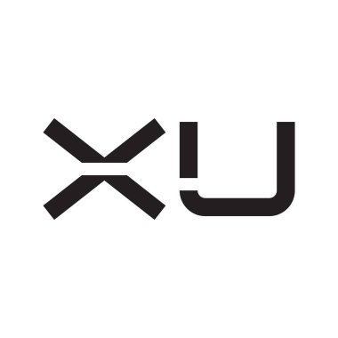 xu ilk harf vektör logosu simgesi