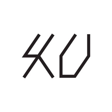 xu ilk harf vektör logosu simgesi