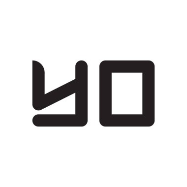 ilk harf vektör logo simgesi