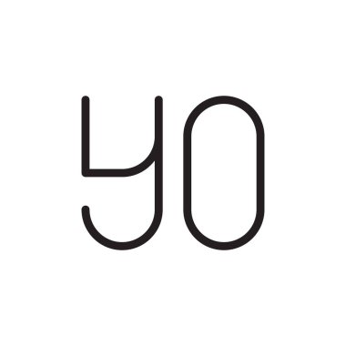 ilk harf vektör logo simgesi