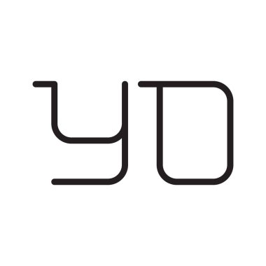 ilk harf vektör logo simgesi