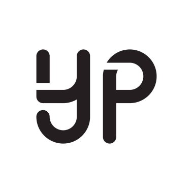 yp ilk harf vektör logo simgesi