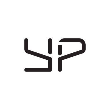 yp ilk harf vektör logo simgesi