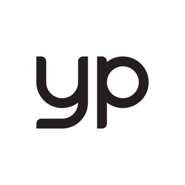 yp ilk harf vektör logo simgesi