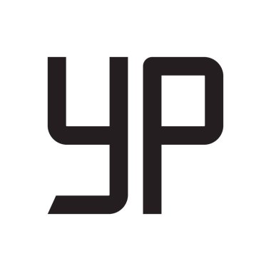yp ilk harf vektör logo simgesi