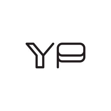 yp ilk harf vektör logo simgesi