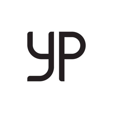 yp ilk harf vektör logo simgesi