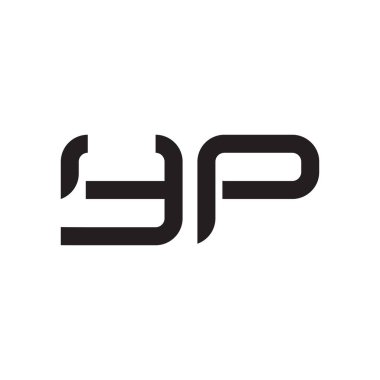 yp ilk harf vektör logo simgesi