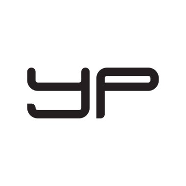 yp ilk harf vektör logo simgesi