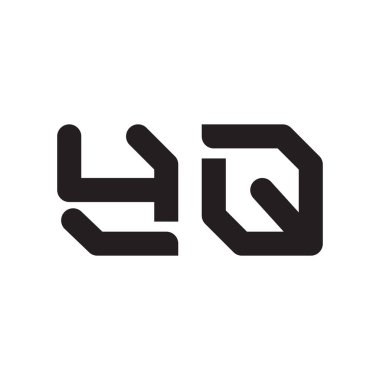 yq ilk harf vektör logo simgesi
