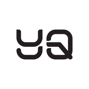 yq ilk harf vektör logo simgesi