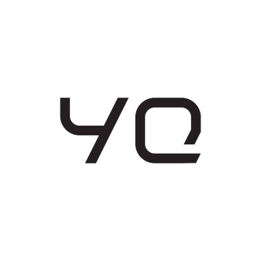 yq ilk harf vektör logo simgesi