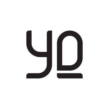 yq ilk harf vektör logo simgesi