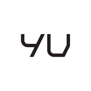 Yu ilk harf vektör logo simgesi