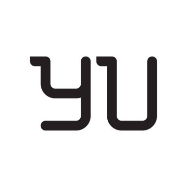 Yu ilk harf vektör logo simgesi